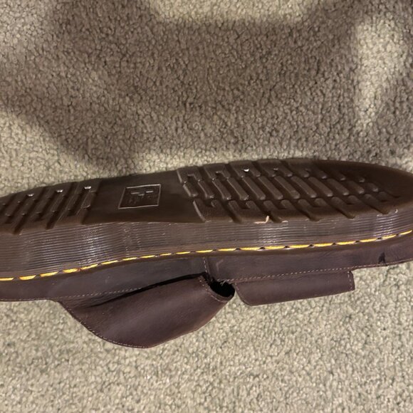 Dr Martens Sandals Shoes Men\'s Size 10 Brown Suede Double Buckle Slide AirWair